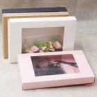 Deluxe multi color paper gift package& display box with clear pvc wind_1